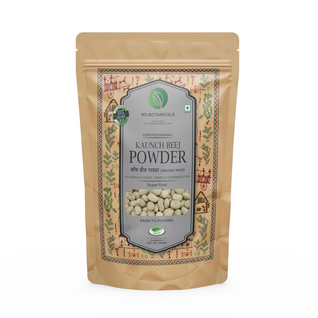 MD Botanicals Kaunch Beej Powder | Natural Strength & Stamina Booster | Ayurvedic Supplement for Men & Women | 100g | Pure & Chemical-Free | Kapikacchu Powder