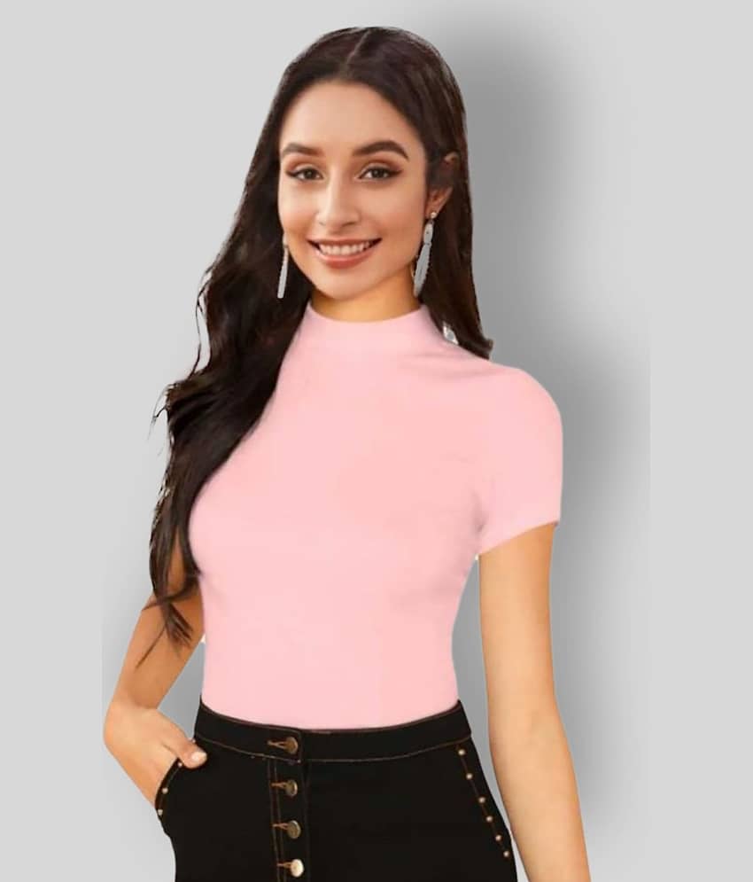 Dream Beauty Fashion Women's Cotton Blend Regular Top ( Pink )