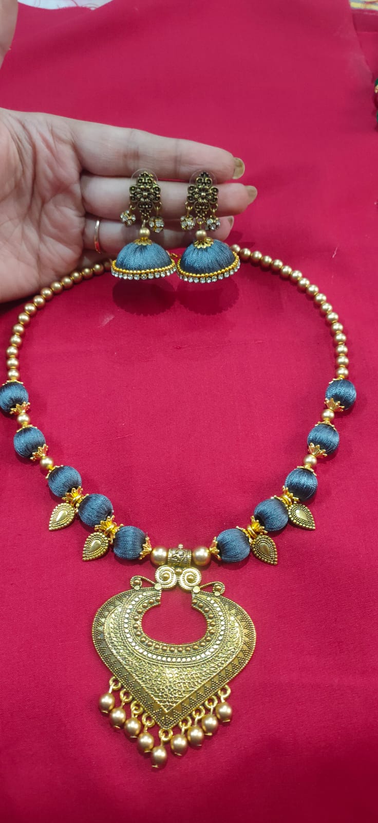 Elegant Pendant Necklace & Earring Set