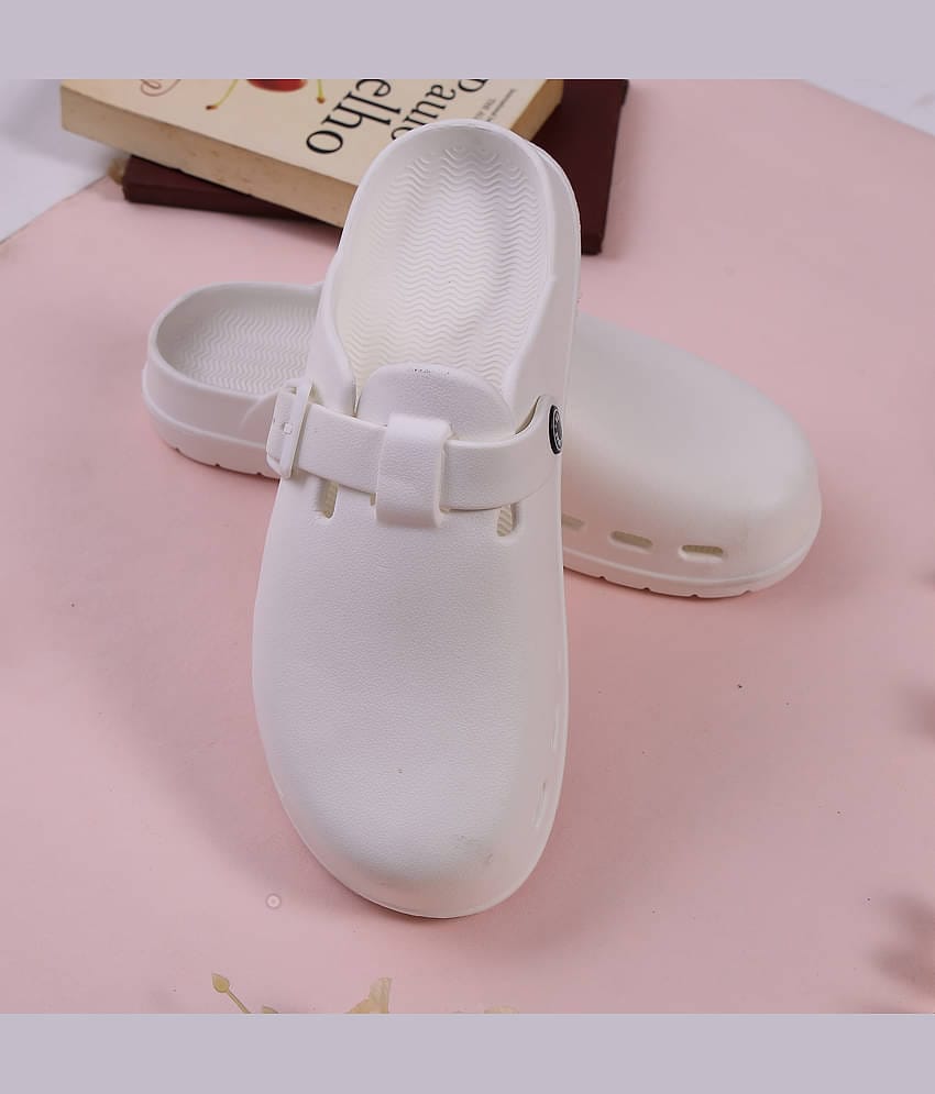 Style Height - White Men's Clogs
