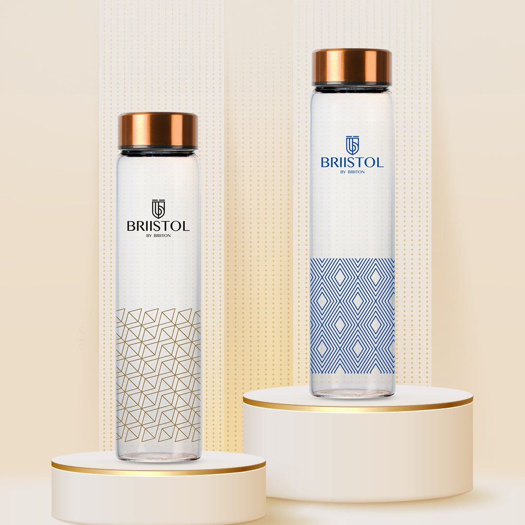 River | BGL 1057 | Set of 2 | 750 ml-Blue & White