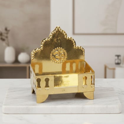Brass Singhasan Sheet No. 3 for God Idol | Designer Puja Singhasan, Height : 5.4 Inch (ZMAS185 C)