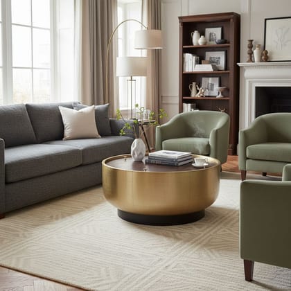 Wooden Drum Storage Table | Coffee Table | Side Table Furniture