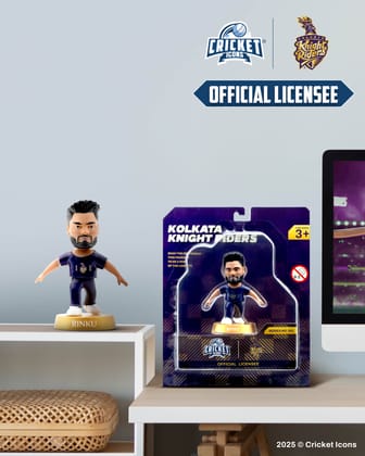 Chanak Cricket Icons Action Figure Rinku Singh Kolkata Knight Riders Collectible Miniature, IPL Edition 360° Rotatable Head, KKR Cricket Player for Fans & Kids, Perfect Gift & Collectors Pack of 1