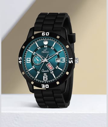 PIRASO Black Silicon Analog Men's Watch