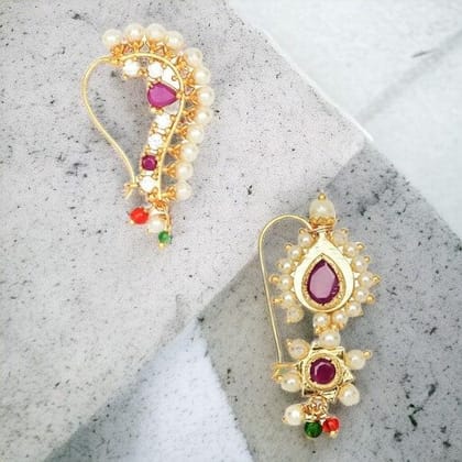 Set Of 2 Gold-Plated Clip-On Nosering
