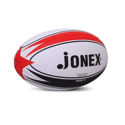 Jonex JJ Rugby Ball for Adults & Youth for Training & Play, Indoor & Outdoor Use | Size 5, Multicolor Jonex JJ Rugby Ball for Adults & Youth for Training & Play, Indoor & Outdoor Use | Size 5, Multicolor