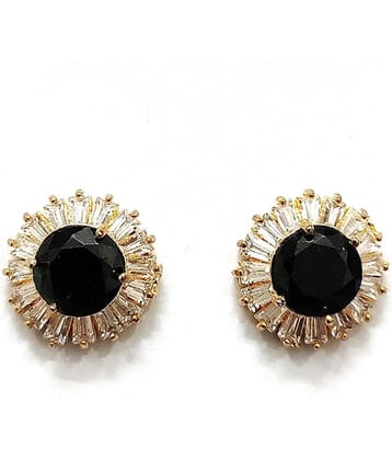 Jewels Corner - Black Stud Earrings ( Pack of 1 )