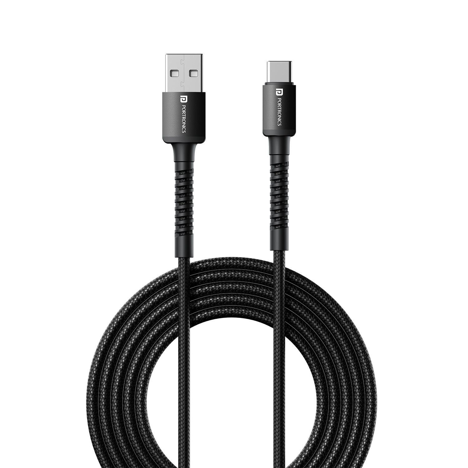Portronics Konnect X Usb To Type C-2M Unbreakable & Durable, Fast Charging & Data Sync, 2 Meter Portable Cable