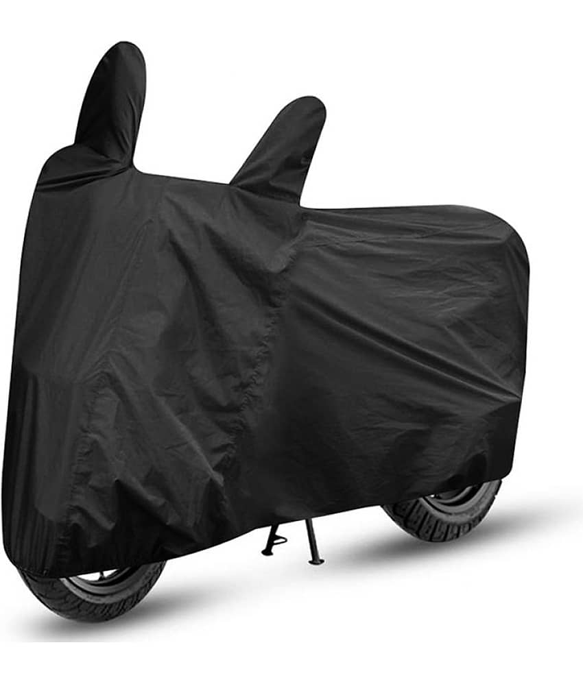 AutoRetail - Dust Proof Two Wheeler Polyster Cover With (Mirror Pocket) for Honda Eterno Black (pack of 1)