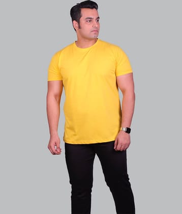 Xmex Pack of 1 Cotton Blend Regular Fit Men's T-Shirt ( Yellow )