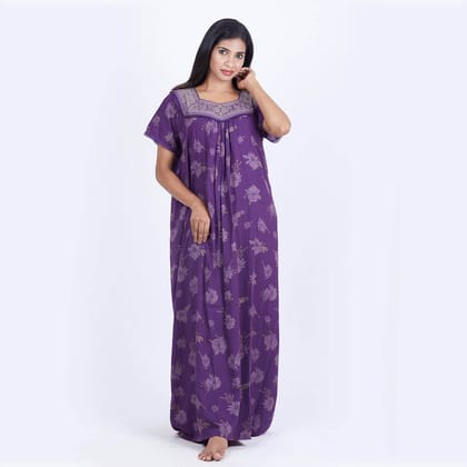 SHANDAR Rayon Nighty PLEATED L