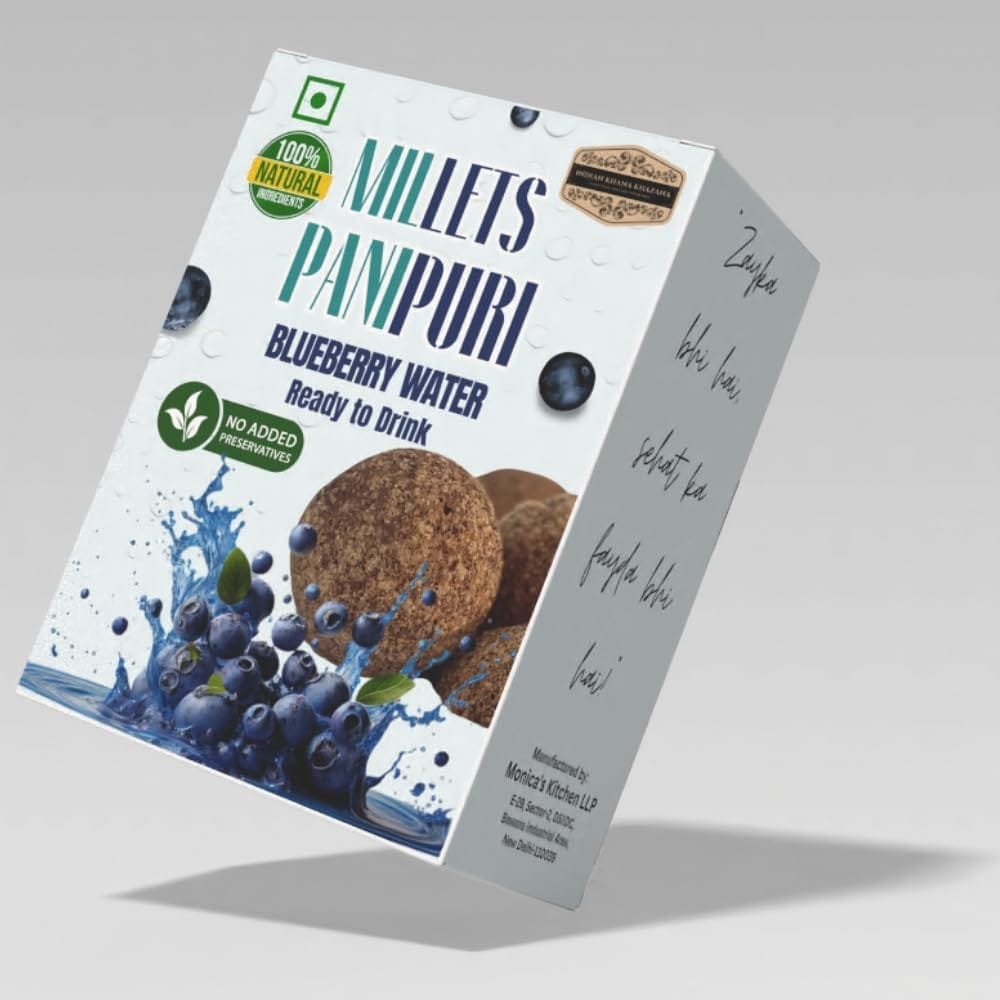 Pani Puri Water Blueberry 200ml Pack of 2 (200ml+200ml) | NON-PRESERVATIVE