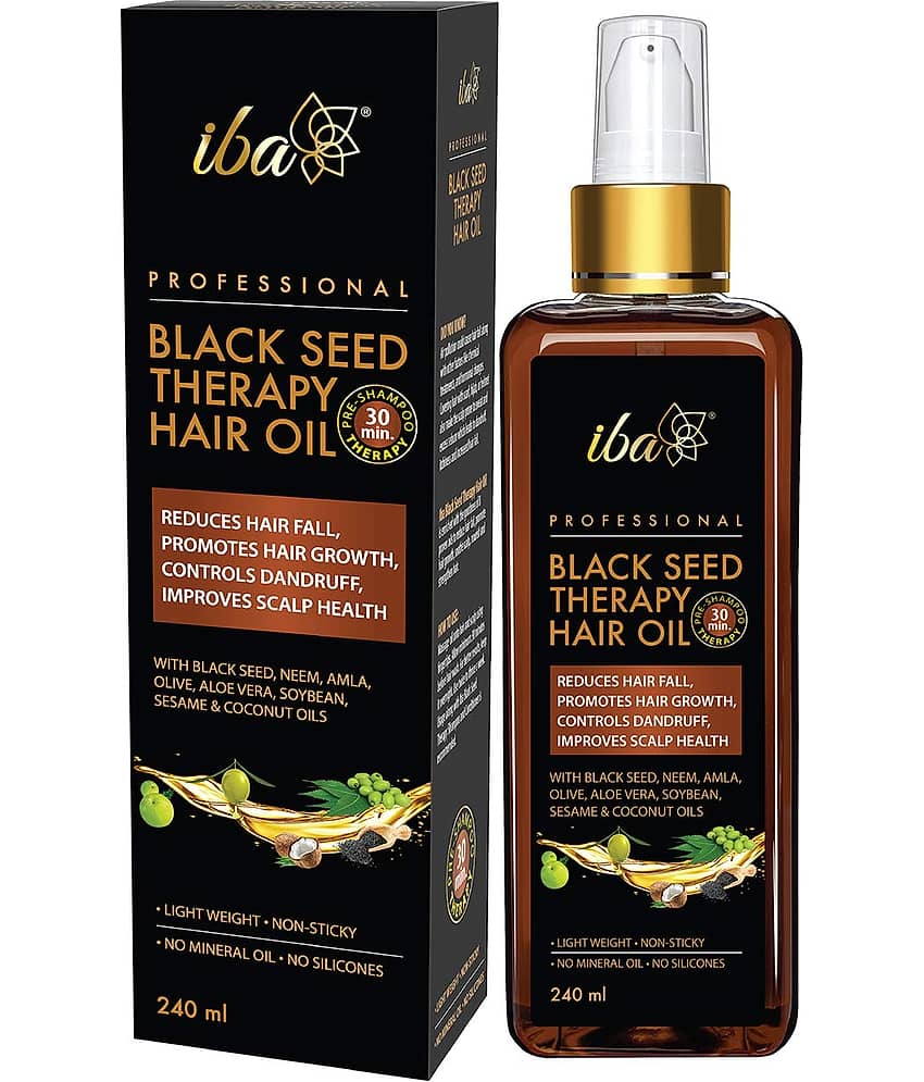 Iba Professional Black Seed Therapy Hair Oil, 240ml , Lightweight, Non Sticky & Mineral Oil Free, (Pack of 1)