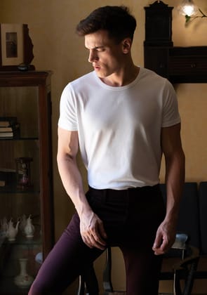 Piqué T-Shirt in White-S · 38 - 39''