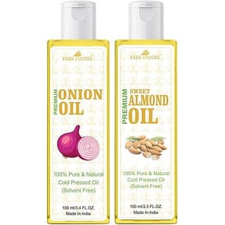 PARK DANIEL Onion Oil &amp; Sweet Almond Oil Combo Pack Of 2 bottle of 100 ml(200 ml) (200 ml)
