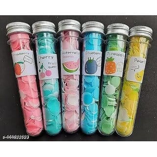 Multi Colored  Pack Of  1 Paper Soap  Disposable Mini Soap Paper  Scented Soap Bath Flakes  Portable Flower Tube Petals