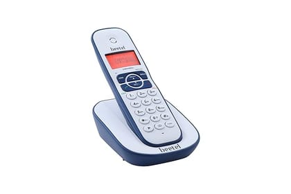 Beetel X73 2.4Ghz Cordless Landline Phone with Caller ID Display, 2-Way Speaker Phone with Volume Controls, Auto Answer, Alarm Function, Stylish Design (Blue/White)(X73)
