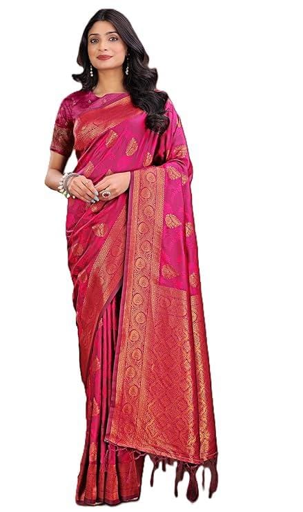 Pandadi Saree Women's Silk Woven Zari Work Sare