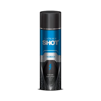 Layerr Shot Thunder Body Spray for Men 120ml | Long-Lasting Oriental Deodorant | Fresh Bergamot, Mint & Vanilla Notes | Daily Use | Skin-Friendly & IFRA Certified Layerr Shot Thunder Body Spray for Men 120ml | Long-Lasting Oriental Deodorant | Fresh Berg