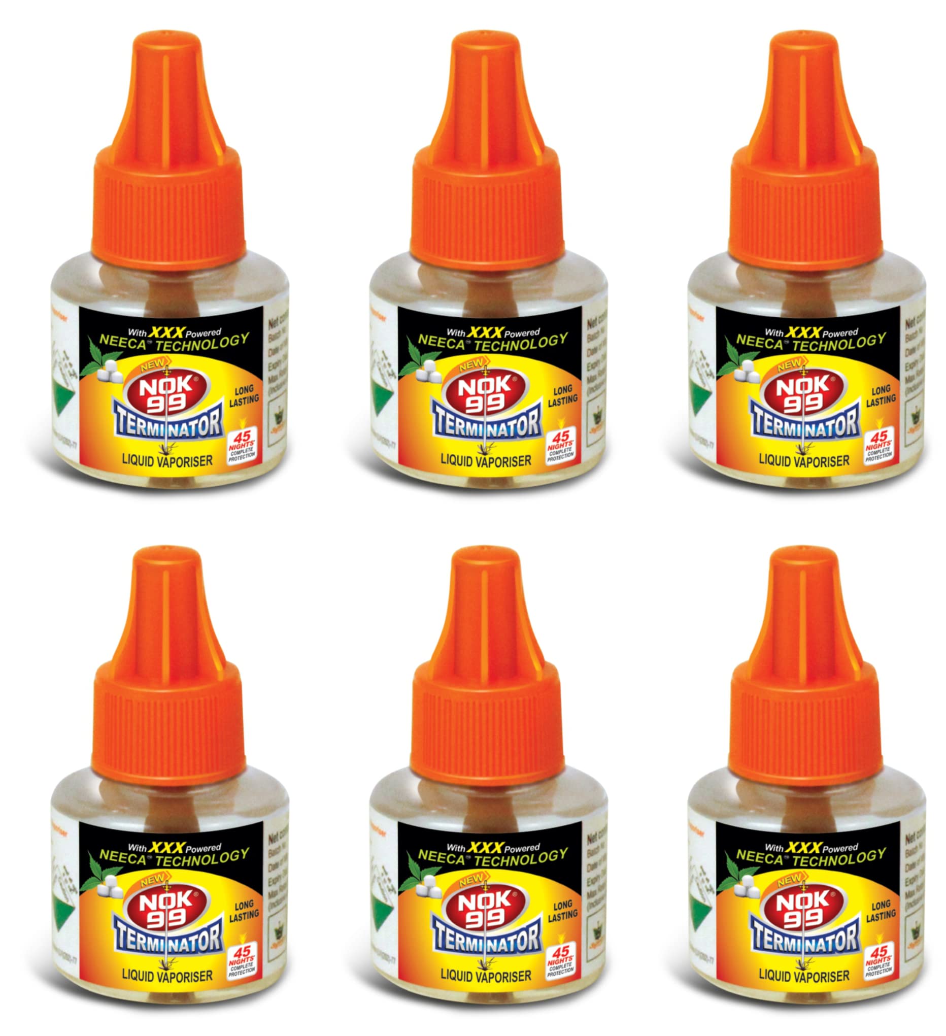 Sujanil Terminator Mosquito Repellent Refill Liquid Works on All Machine (45 ml) - Pack of 6