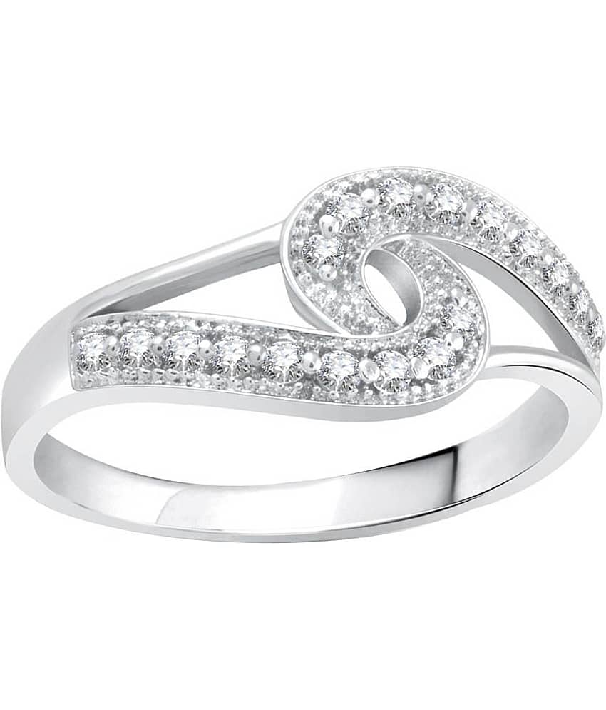 Vighnaharta Beauty Craft CZ Rhodium  Ring