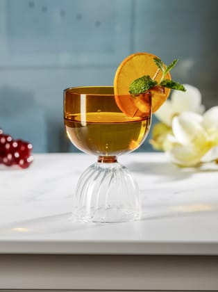 Amber Twist Cocktail Glass - Pack of 4