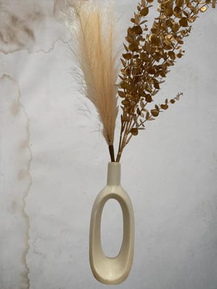 Elegant White Ceramic Decorative Vase for Home Decor