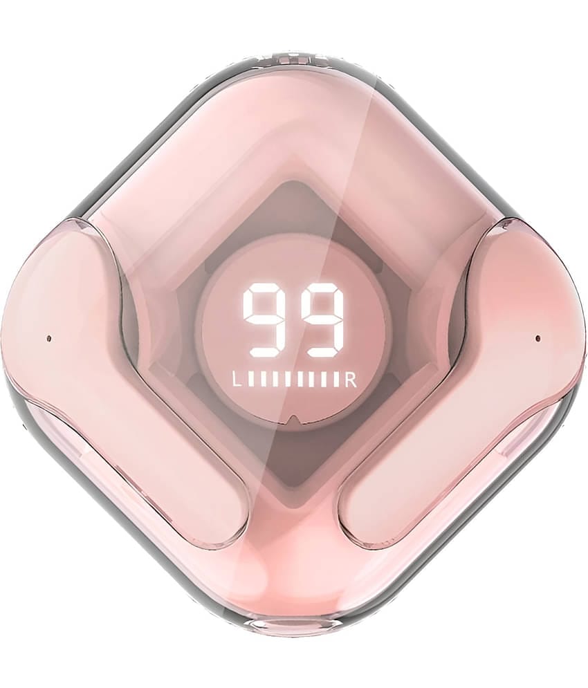 VEhop Flash Pods Bluetooth True Wireless (TWS) In Ear 30 Hours Playback Low Latency,Powerfull bass IPX4(Splash & Sweat Proof) Pink