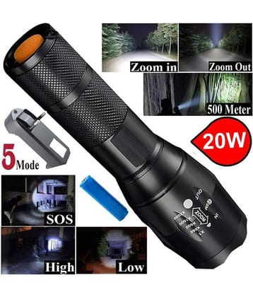 SJ 20W Flashlight Torch 500 Meter 5 Mode - Pack of 1