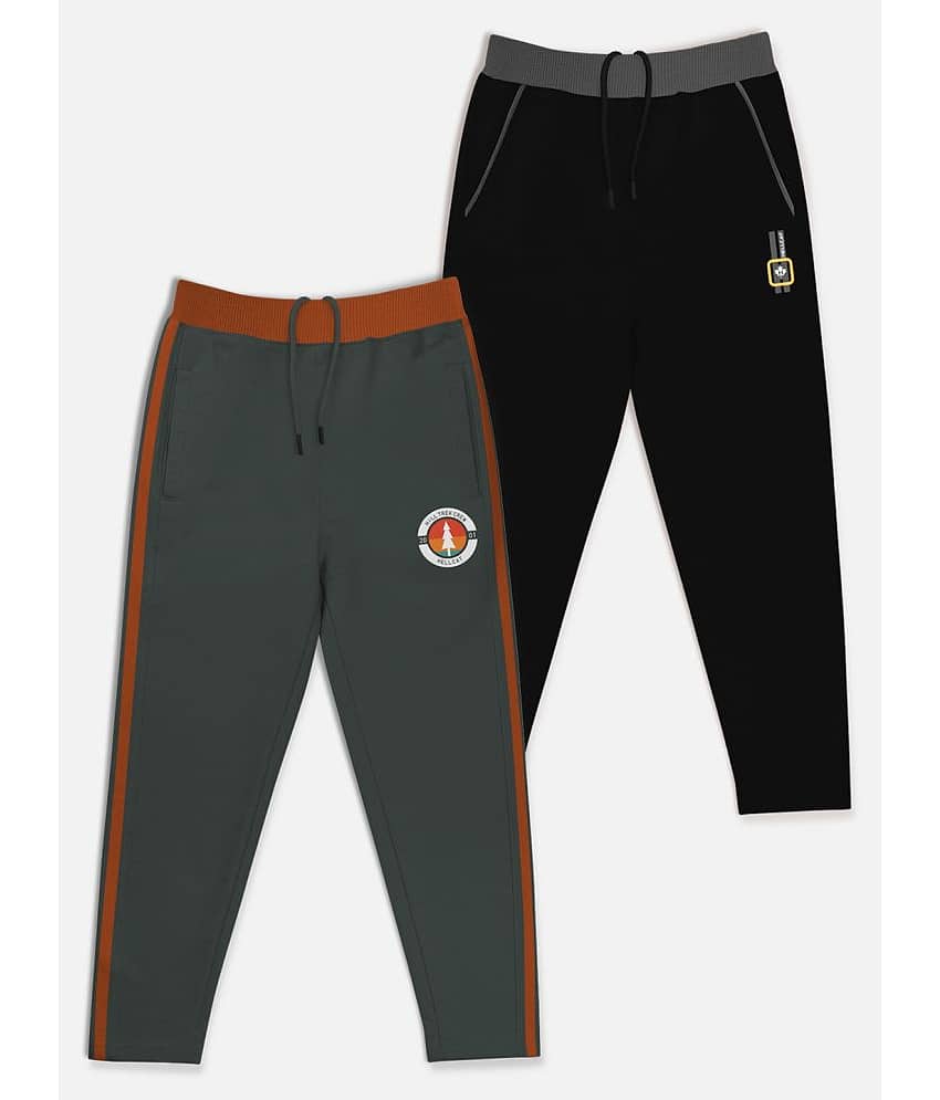 HELLCAT Pack of 2 Boys Cotton Blend Trackpant ( Multi )