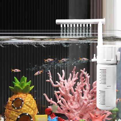 Buraq Fountain Aquarium Filter BL-98F | 9W | 650L/H - Multi-Function Submersible Filtration Pump, Submersible & Efficient Fish Filter, Aquarium Filters for Fish Tank (BL-99F | 18W | 1000L/H)-BL-9