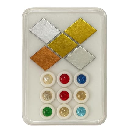 Navrathna & Panchadhatu Pooja Combo (Set of 2) � Navaratna Vastu Kit + 10 Panchaloha Lakshmi Coins (4 Gold, 4 Silver, 2 Copper) for Homam, Bhoomi & Vasakal Pooja