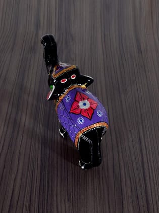 DreamKraft 6 Inch Paper Mache Elephant Showpiece for Home Decor and Gift Purpose