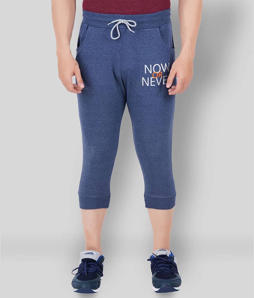 NOW OR NEVER - Black Cotton Blend Men's Three-Fourths ( Pack of 1 )