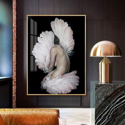ALWAYS BLOSSOM WALL PAINTING-GOLD FRAME