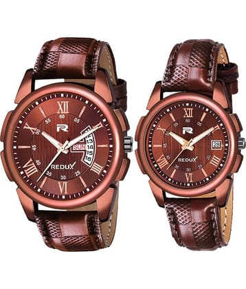 Redux RWS0402S Analogue Brown Dial Men's & Girl's Couple Watch