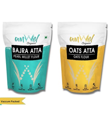 Amwel Bajra Atta 450g + Oats Atta 450g 900 gm Pack of 2