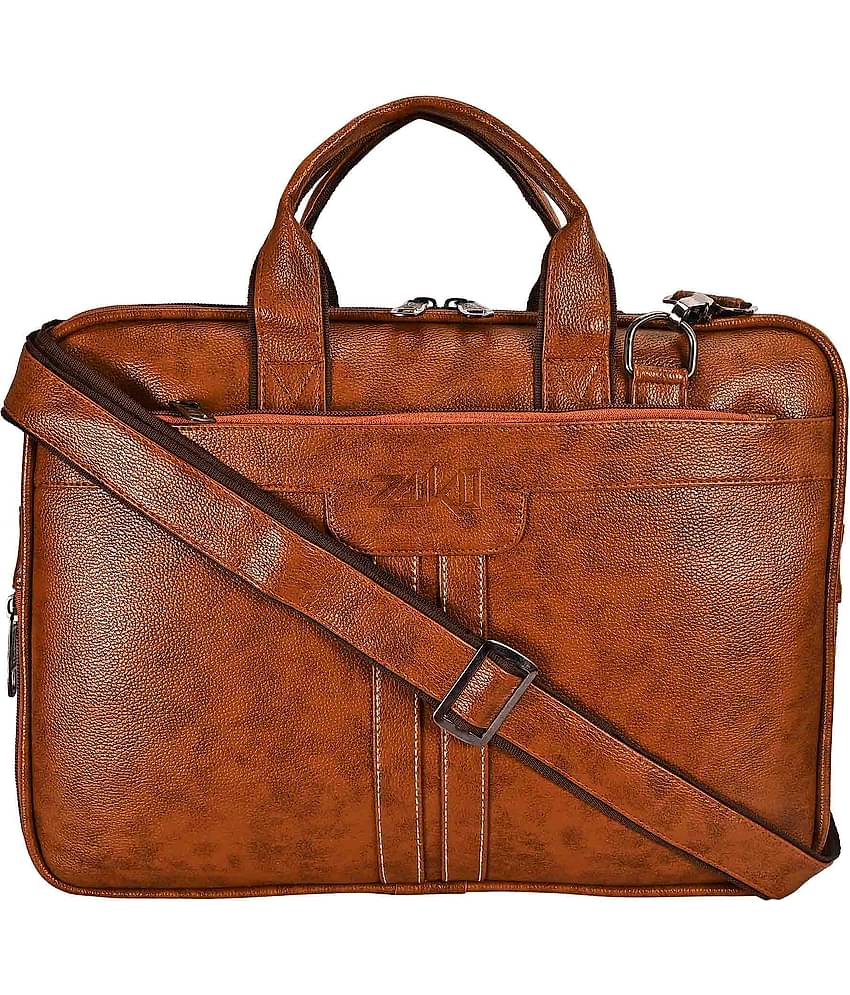 ZAIKO BAGS Tan Solid Messenger Bag