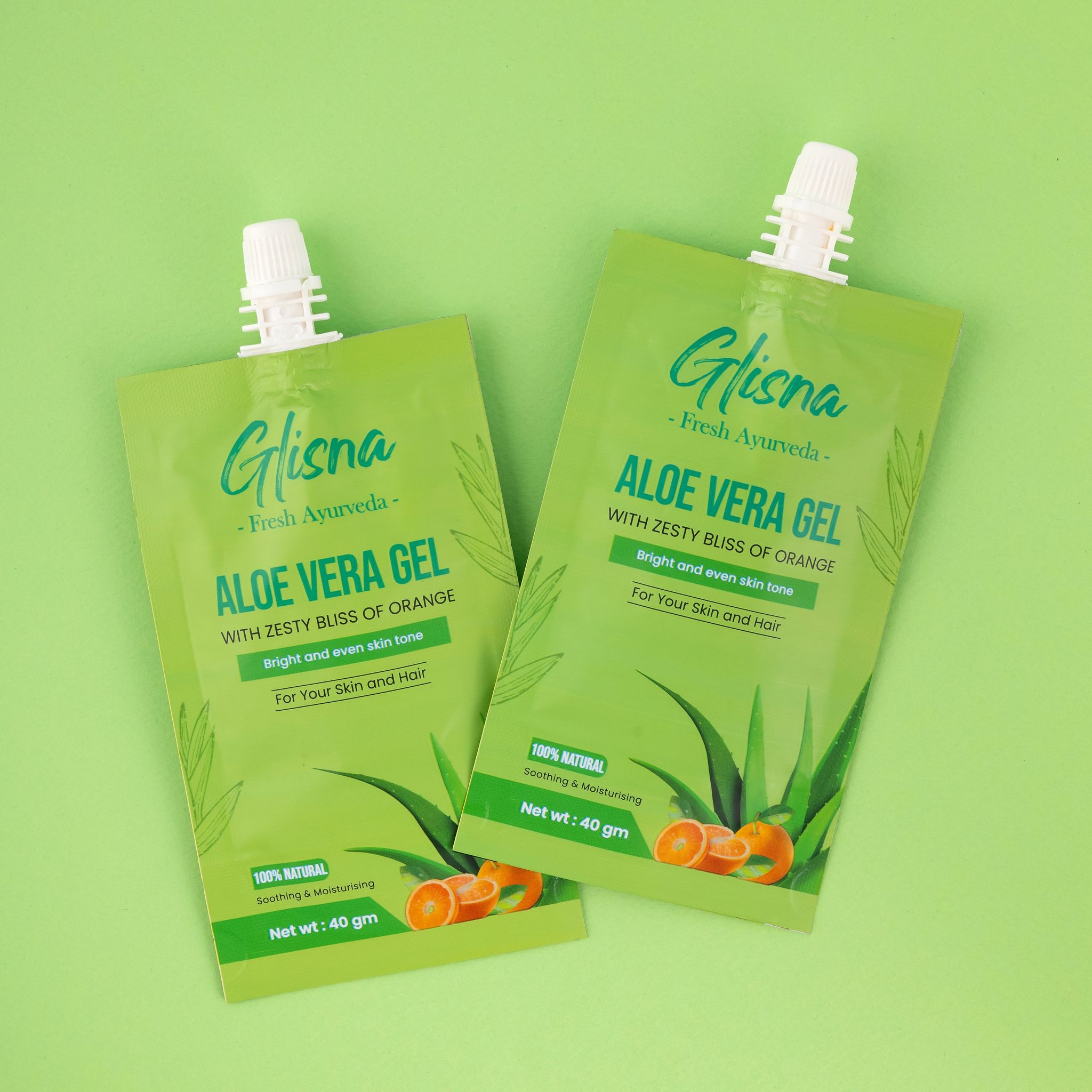 Brightening Aloe Vera Gel-40g of Pack 2