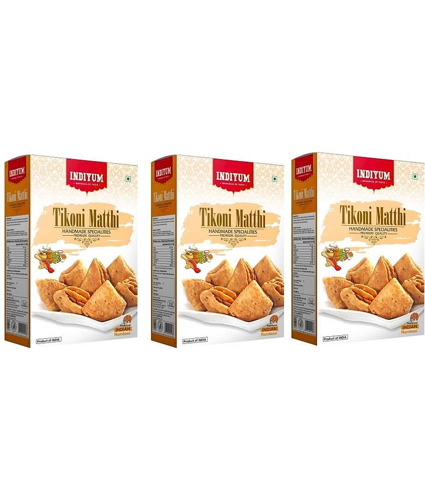 Indiyum Snacks Tikoni Matthi 300gm (Pack of 3)