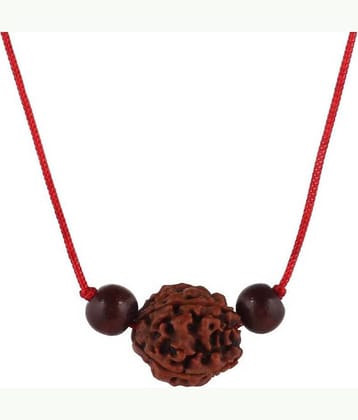 Astrodidi 5 Mukhi Rudraksha With Red Chandan Beads