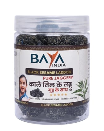 Baya India Black Til Ladoo | Kale Til Laddu with Jaggery & Ghee | Sweet | No Preservative | Energy Booster | Rich in Calcium & Iron | Homemade Style | Soft & Crunchy | 380g (Pack of 2) Baya India Black Til Ladoo | Kale Til Laddu with Jaggery & Ghee | Sweet | No Preservative | Energy Booster | Rich in Calcium & Iron | Homemade Style | Soft & Crunchy | 380g (Pack of 2)