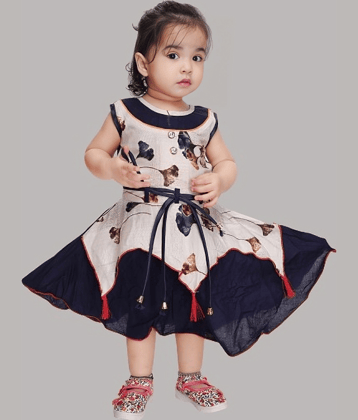 s muktar garments Rayon Frock For Girls ( Pack of 1 , Red )