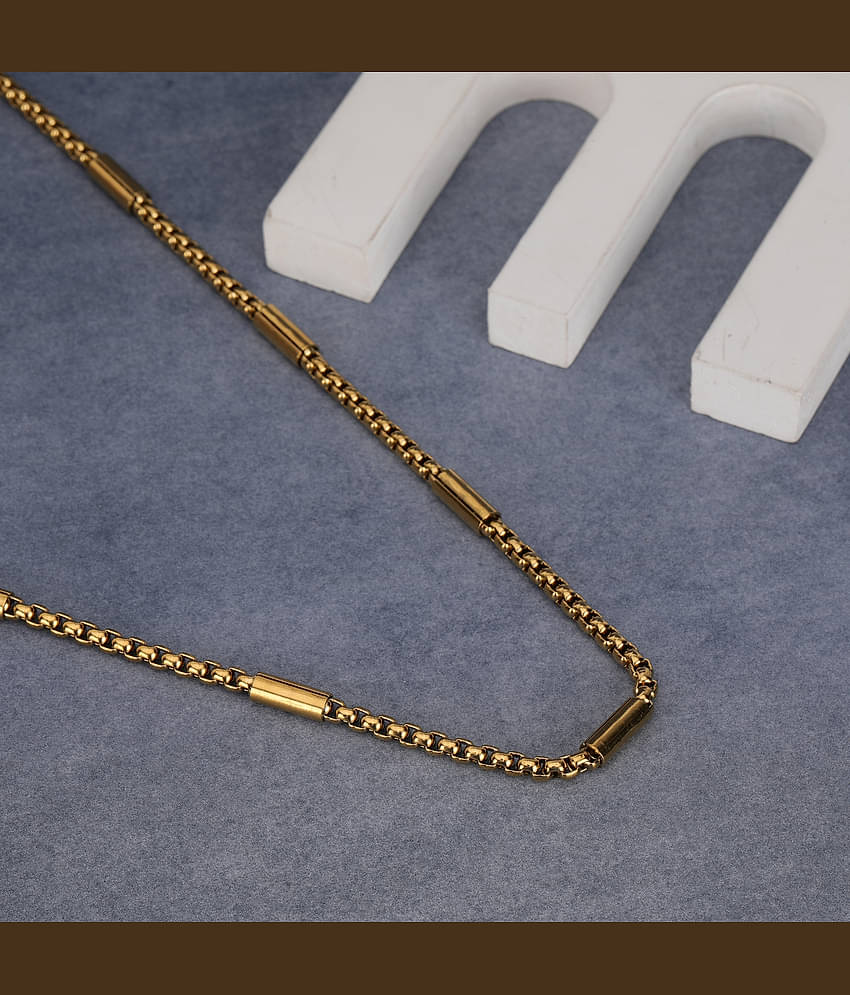 FASHION FRILL Gold Plated Stainless Steel Chain ( Pack of 1 )