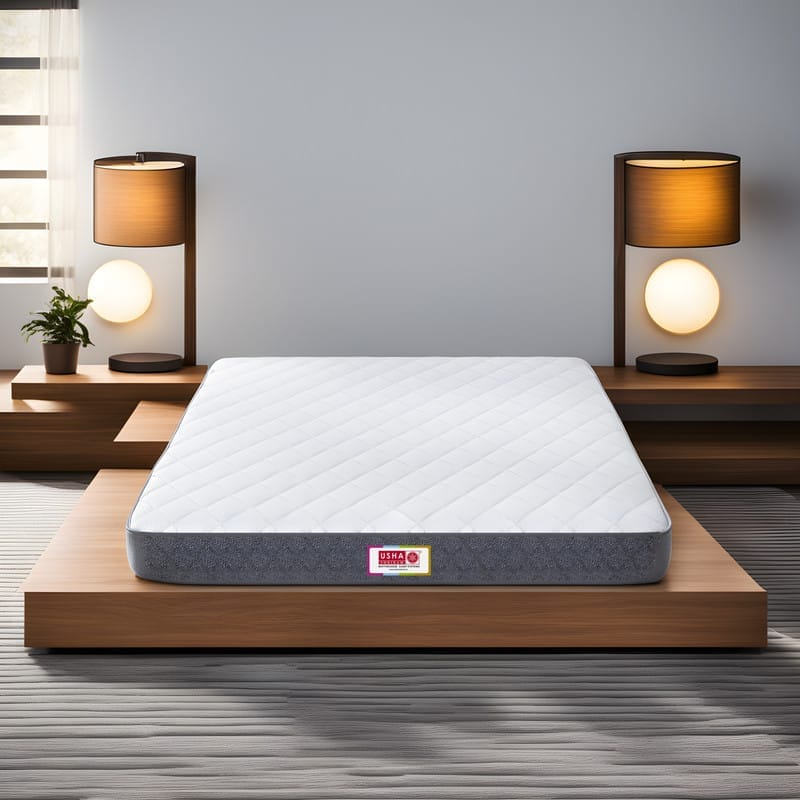 Usha Shriram Rizewell Silky Soft with NPSS Tech. 8 inch King Pocket Spring Mattress (L x W: 72 inch x 72 inch)