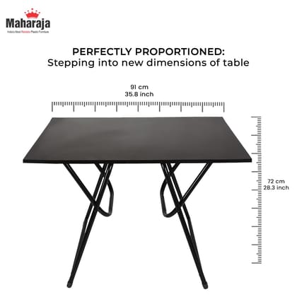 Maharaja Premium Taxture Portable & Foldable Wooden Table Desk, Computer Table for Home, Writing Desk for Office, Folding Table for School & Study Table