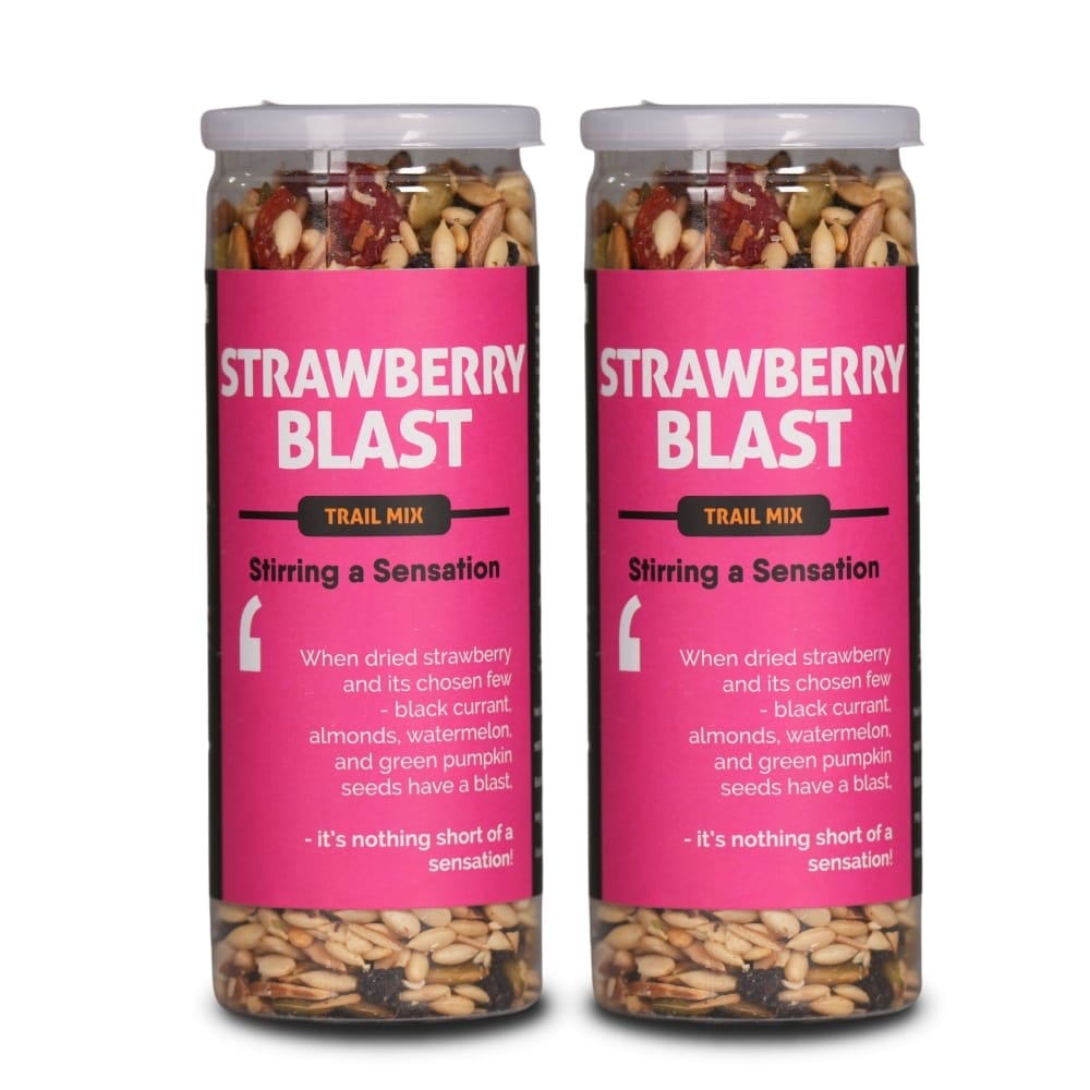 Omay Foods Strawberry Blast, 160 gm Jar (Pack of 2) - Trail Mix