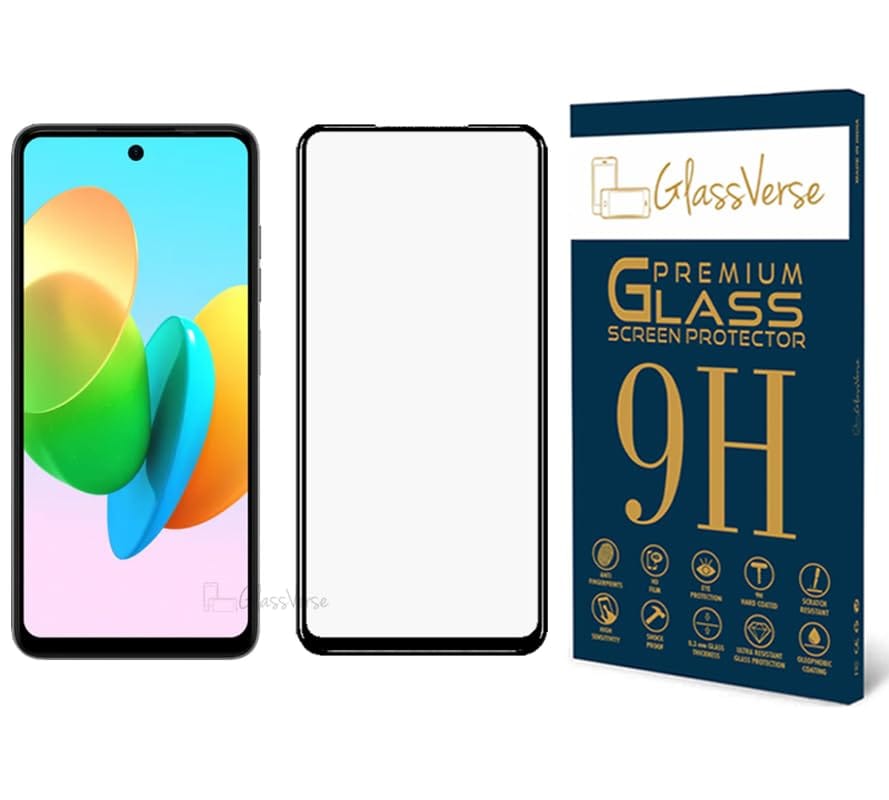GlassVerse 11D Tempered Glass For Tecno Spark 20C Cellphone (Pack of 1) With Free Installation Kit Full Screen Coverage-6.56 Inch GlassVerse 11D Tempered Glass For Tecno Spark 20C Cellphone (Pack of 1) With Free Installation Kit Full Screen Coverage-6.56