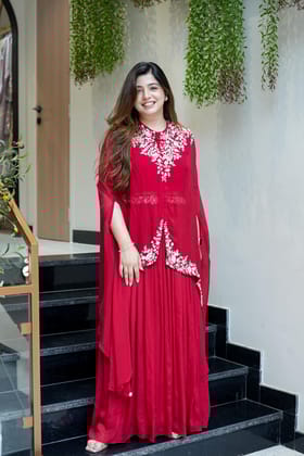 Vrishti Embroidered Three Piece Set-XXL